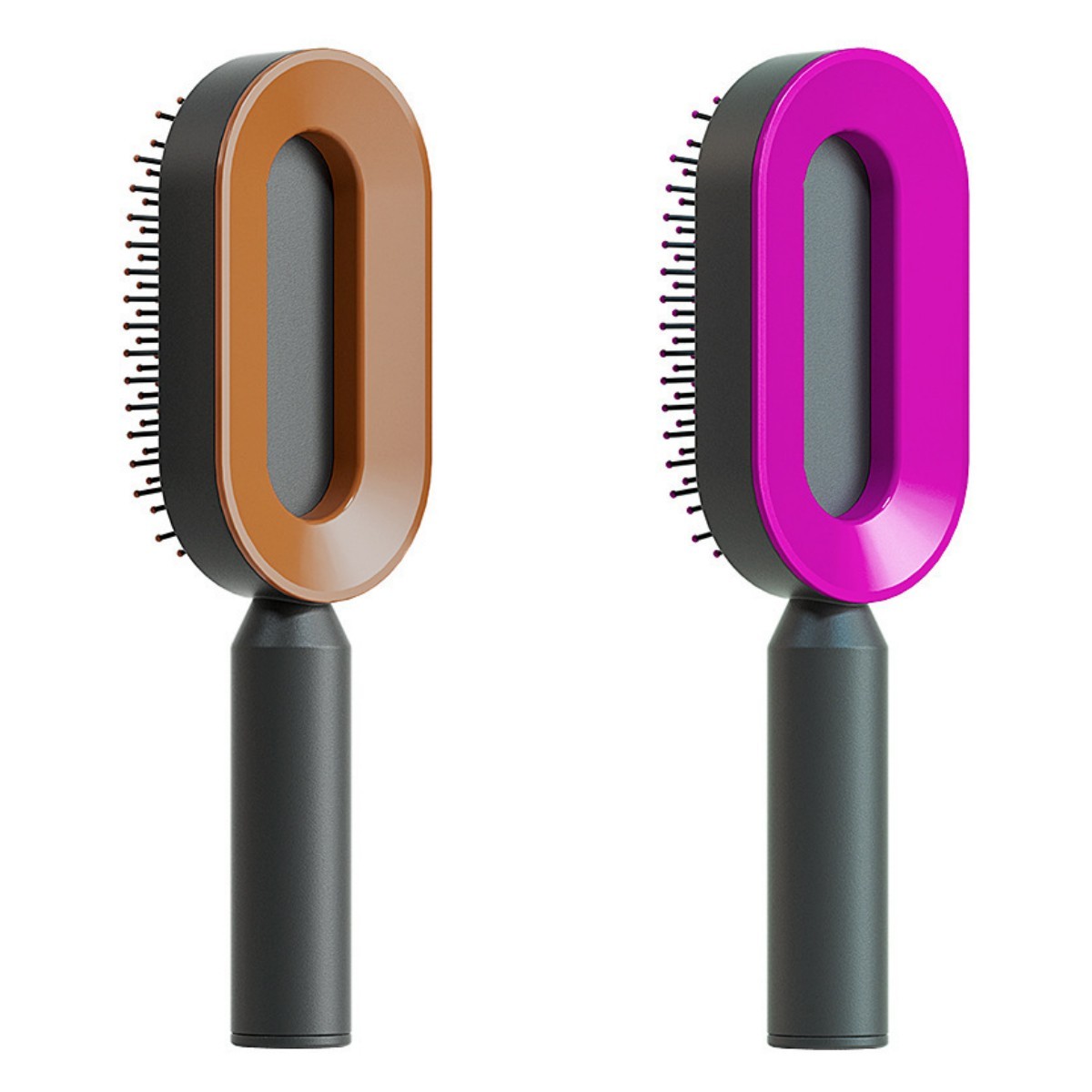 Self-Cleaning Hair Brush – One-Key Cleaning, Anti-Static, Scalp Massage Comb