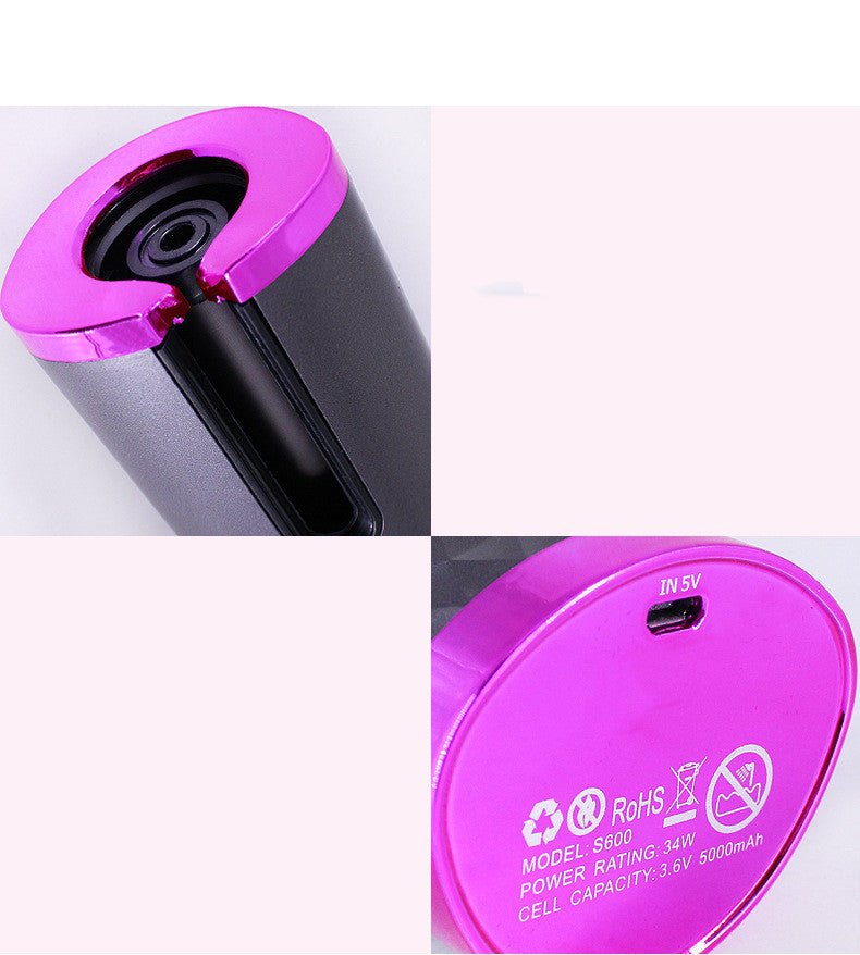 Rechargeable Automatic Hair Curler – Portable LCD Ceramic Rotating Curling Iron