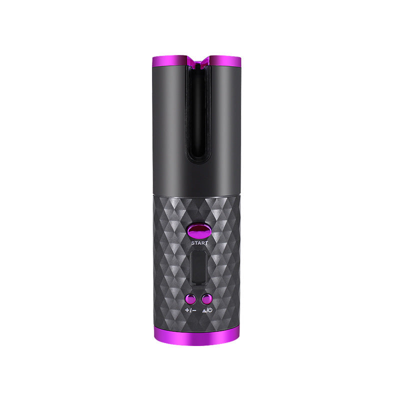 Rechargeable Automatic Hair Curler – Portable LCD Ceramic Rotating Curling Iron