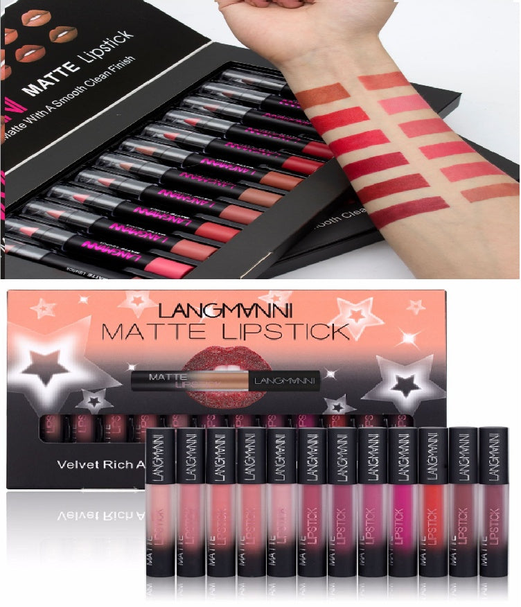 Matte Lipstick Set | Waterproof & Long-Lasting | Velvet Smooth Lipsticks for All-Day Wear