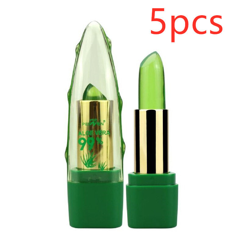 Aloe Vera Gel Color-Changing Lipstick | Gloss & Moisturizer | Anti-Drying Lip Care