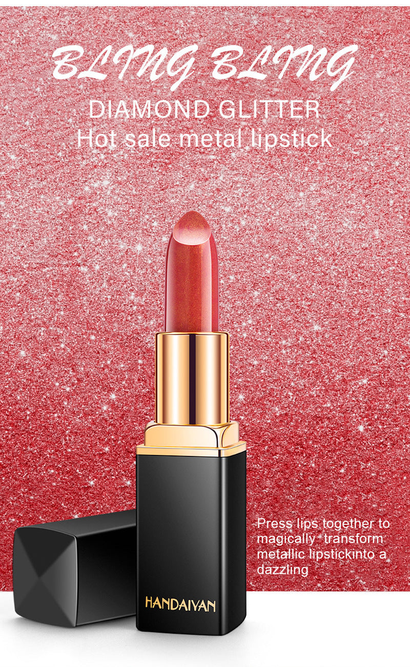 ✨ Shiny Metallic Lipstick | Pearlescent & Color-Temperature Changing | Gilt Lipstick for a Luxurious Glow