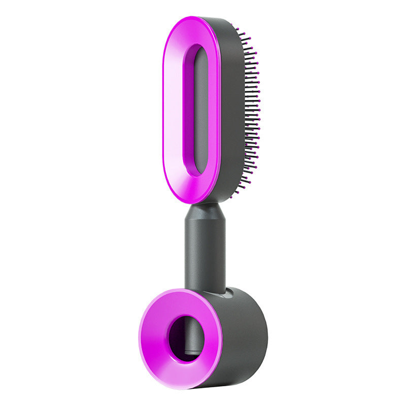Self-Cleaning Hair Brush – One-Key Cleaning, Anti-Static, Scalp Massage Comb