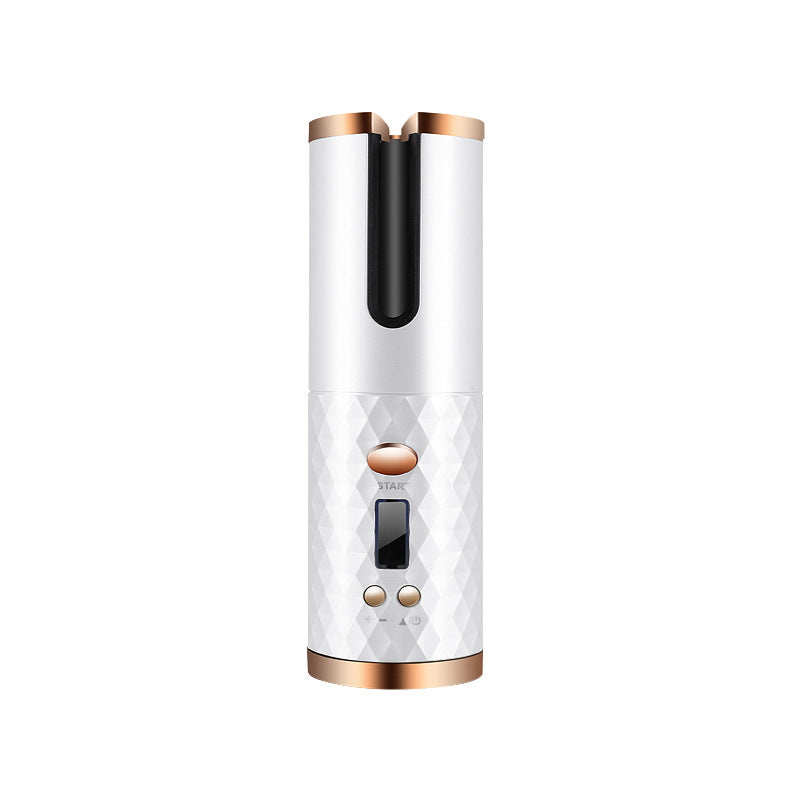 Rechargeable Automatic Hair Curler – Portable LCD Ceramic Rotating Curling Iron