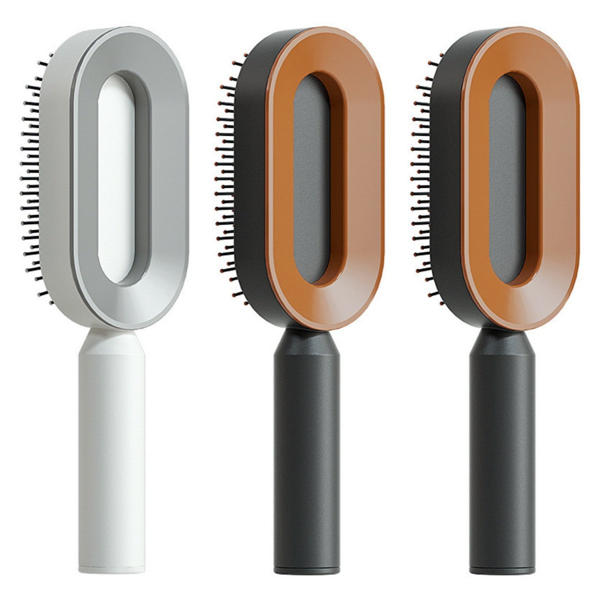 Self-Cleaning Hair Brush – One-Key Cleaning, Anti-Static, Scalp Massage Comb