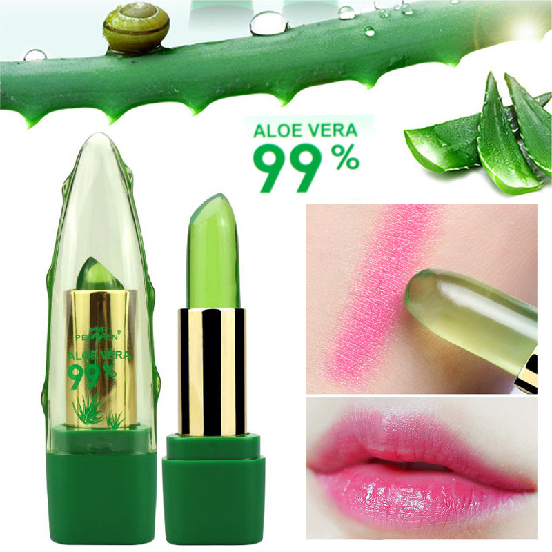 Aloe Vera Gel Color-Changing Lipstick | Gloss & Moisturizer | Anti-Drying Lip Care
