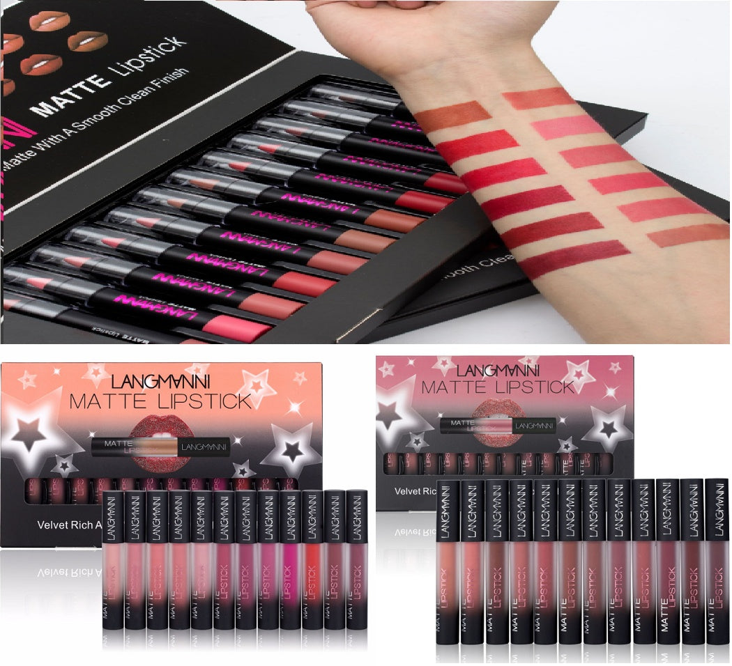 Matte Lipstick Set | Waterproof & Long-Lasting | Velvet Smooth Lipsticks for All-Day Wear