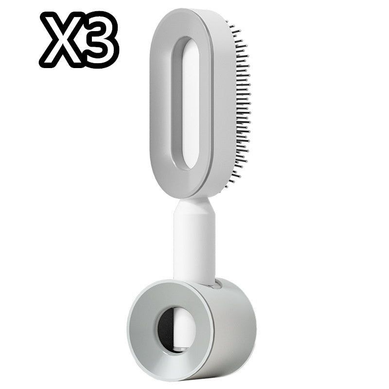Self-Cleaning Hair Brush – One-Key Cleaning, Anti-Static, Scalp Massage Comb