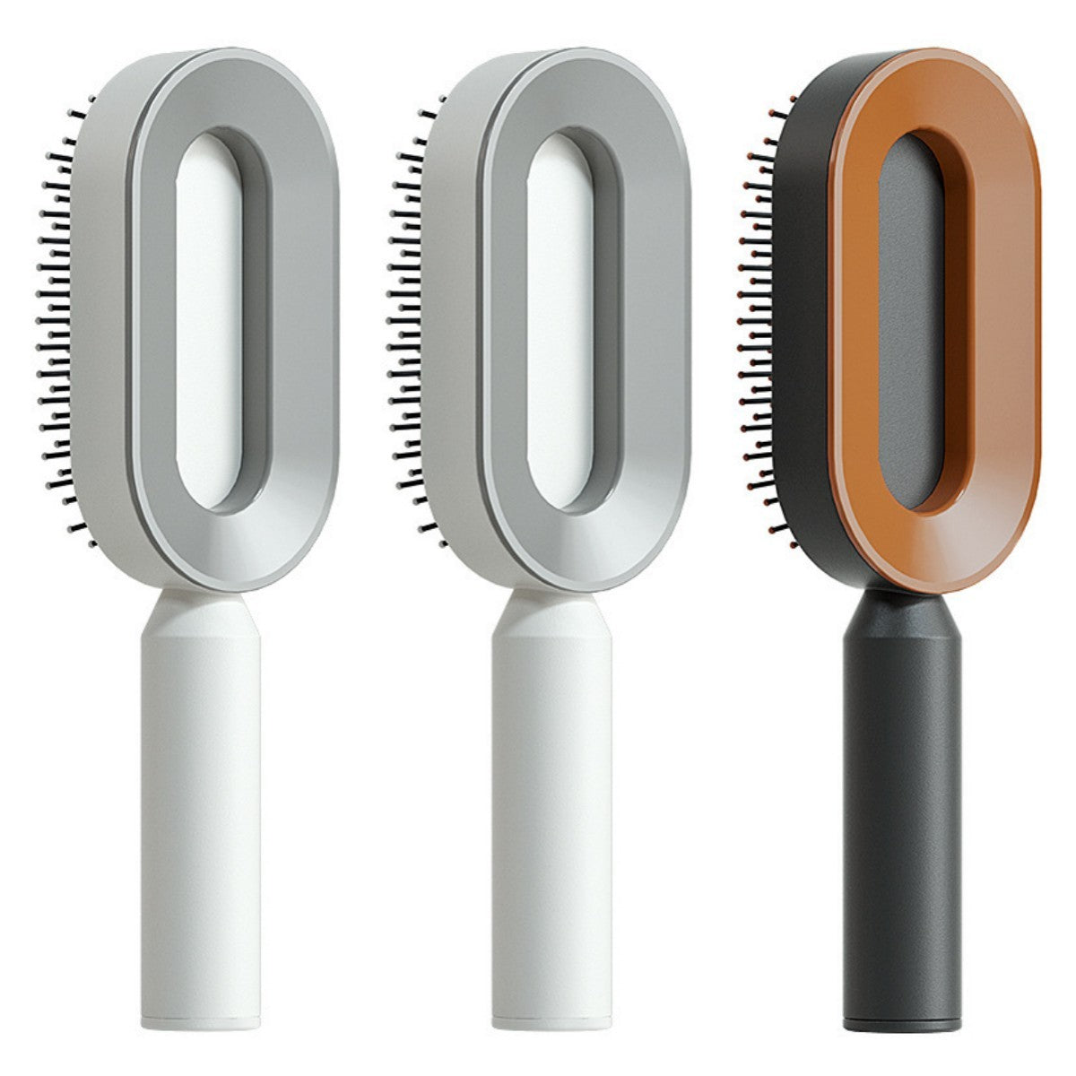 Self-Cleaning Hair Brush – One-Key Cleaning, Anti-Static, Scalp Massage Comb