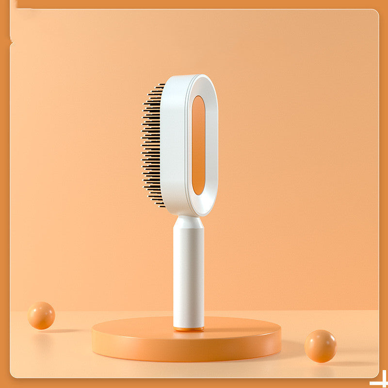 Self-Cleaning Hair Brush – One-Key Cleaning, Anti-Static, Scalp Massage Comb