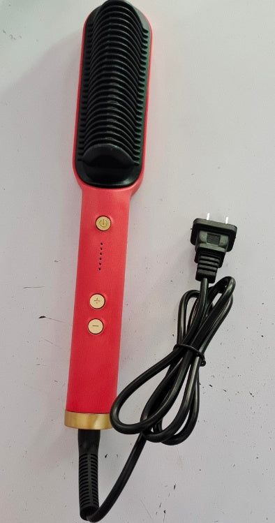 2-in-1 Hair Straightener & Curler – Hot Comb with Negative Ion Technology