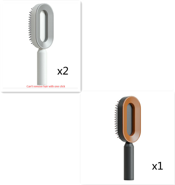 Self-Cleaning Hair Brush – One-Key Cleaning, Anti-Static, Scalp Massage Comb