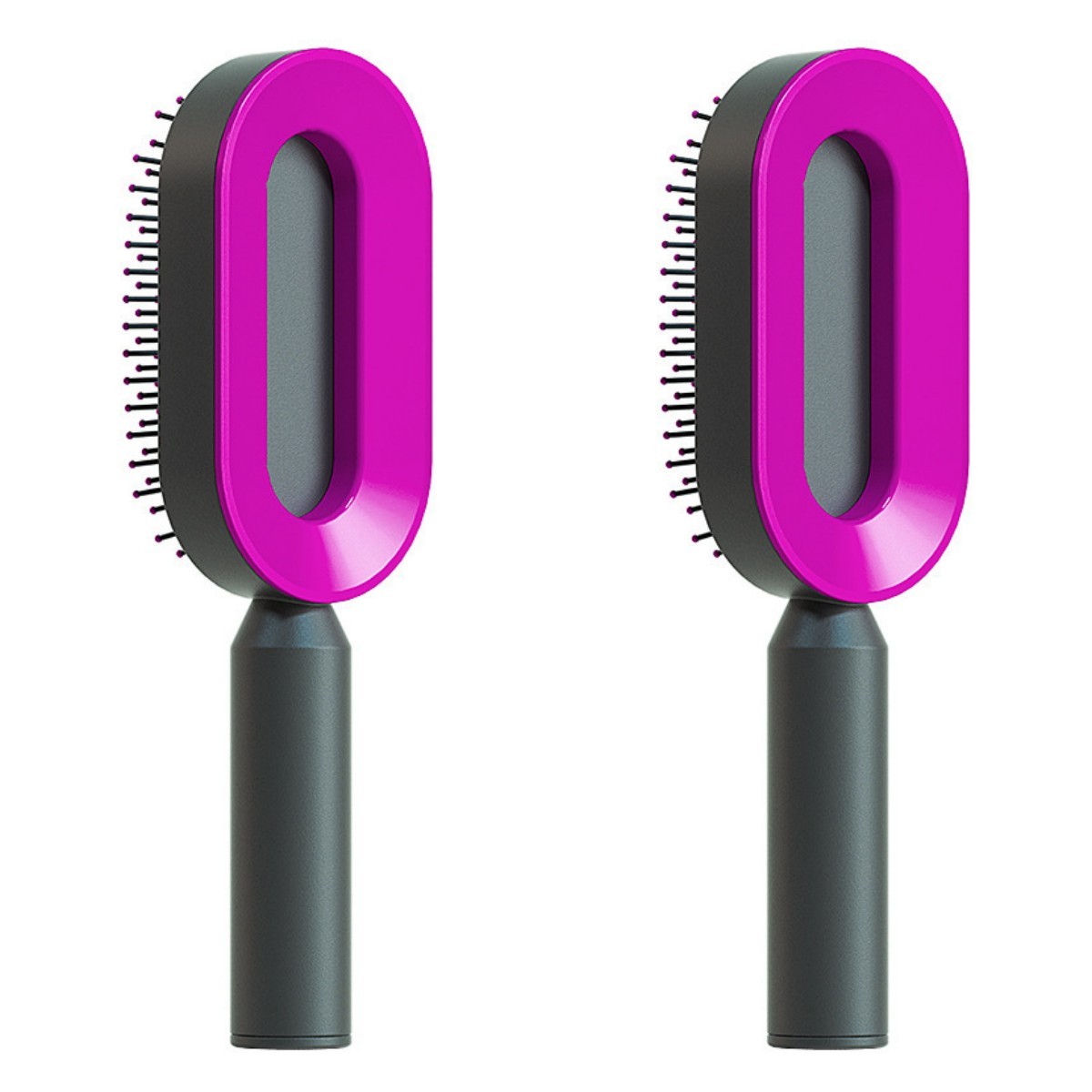 Self-Cleaning Hair Brush – One-Key Cleaning, Anti-Static, Scalp Massage Comb