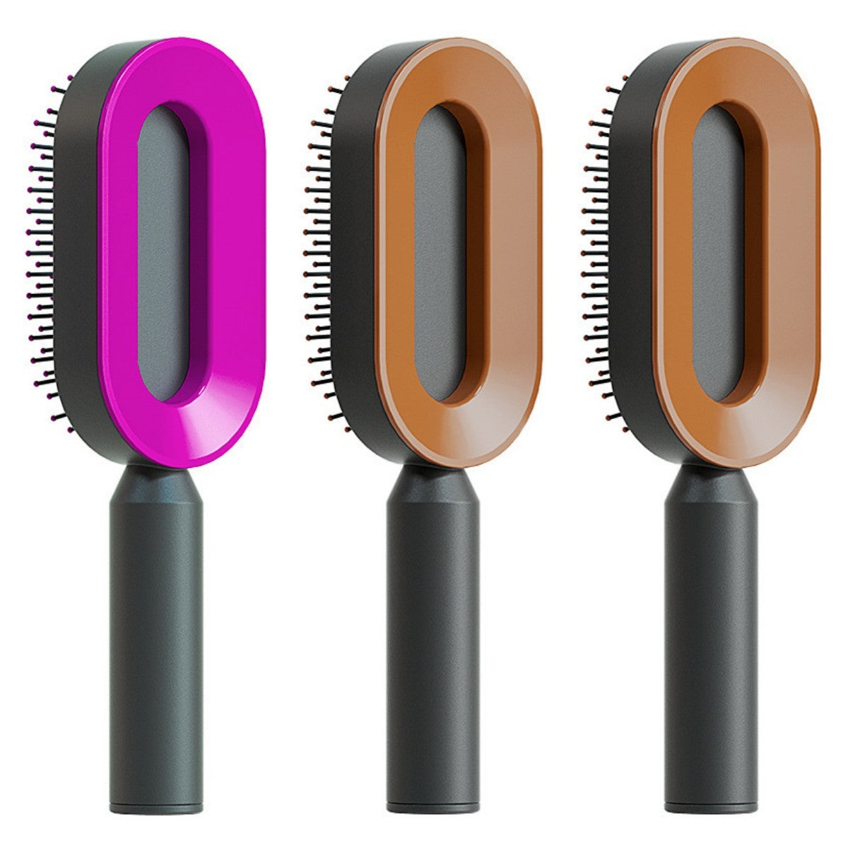 Self-Cleaning Hair Brush – One-Key Cleaning, Anti-Static, Scalp Massage Comb