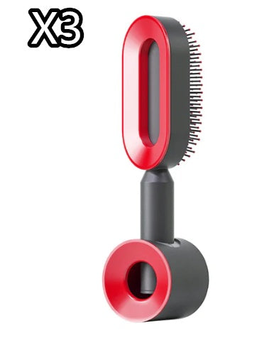 Self-Cleaning Hair Brush – One-Key Cleaning, Anti-Static, Scalp Massage Comb