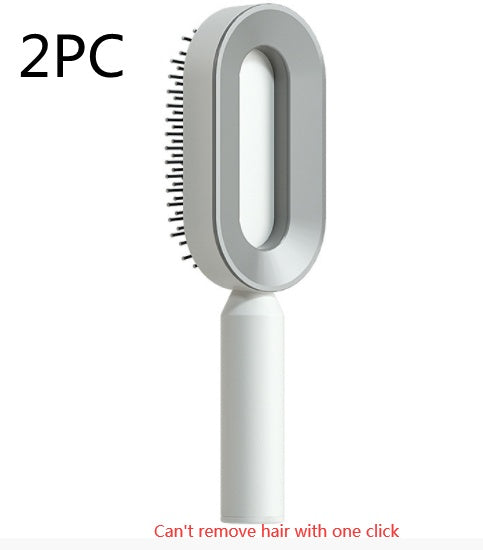 Self-Cleaning Hair Brush – One-Key Cleaning, Anti-Static, Scalp Massage Comb