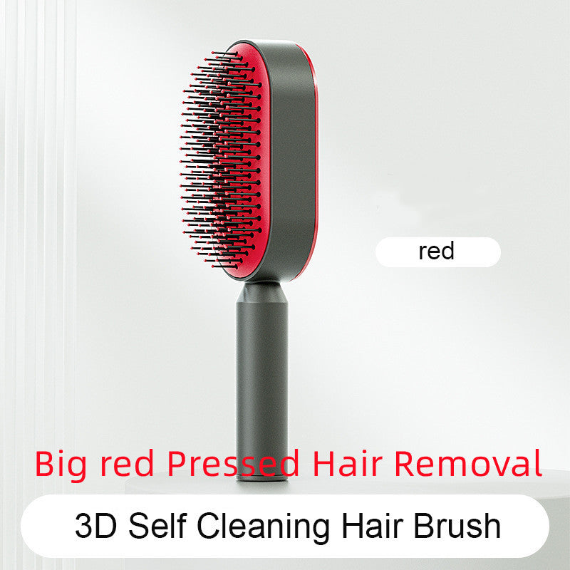 Self-Cleaning Hair Brush – One-Key Cleaning, Anti-Static, Scalp Massage Comb