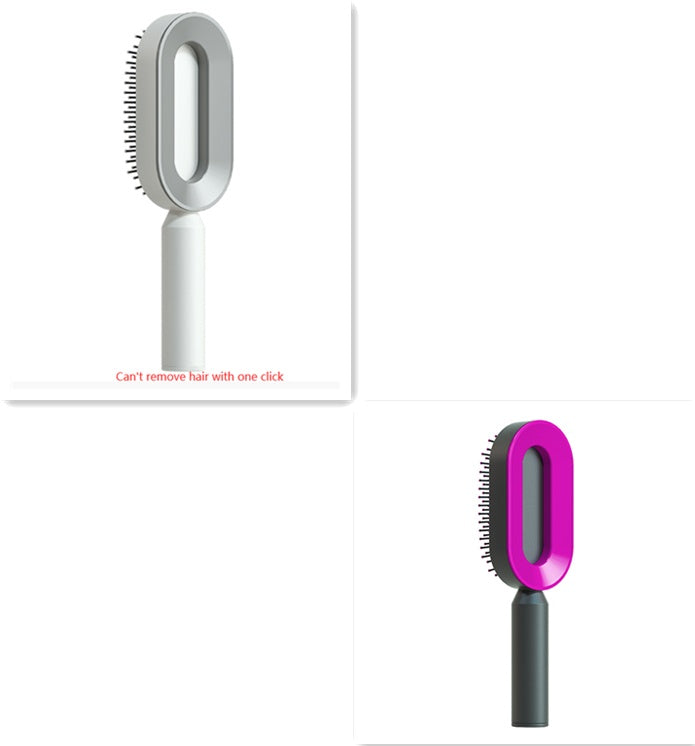 Self-Cleaning Hair Brush – One-Key Cleaning, Anti-Static, Scalp Massage Comb