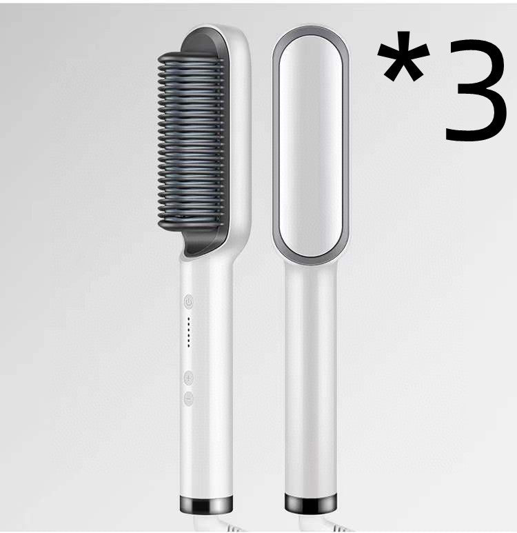 2-in-1 Hair Straightener & Curler – Hot Comb with Negative Ion Technology
