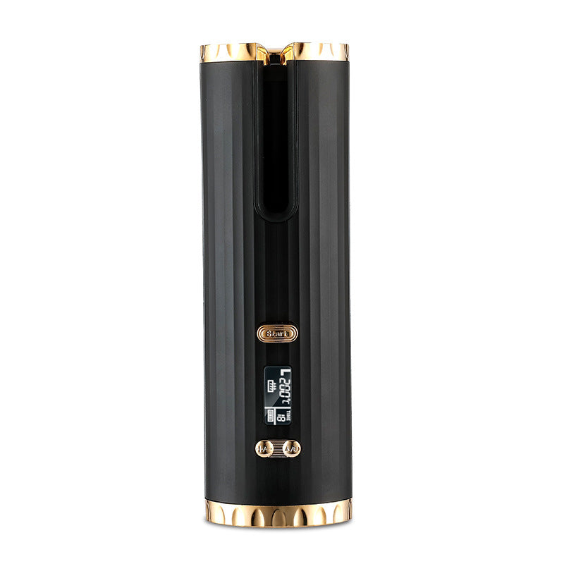 Rechargeable Automatic Hair Curler – Portable LCD Ceramic Rotating Curling Iron
