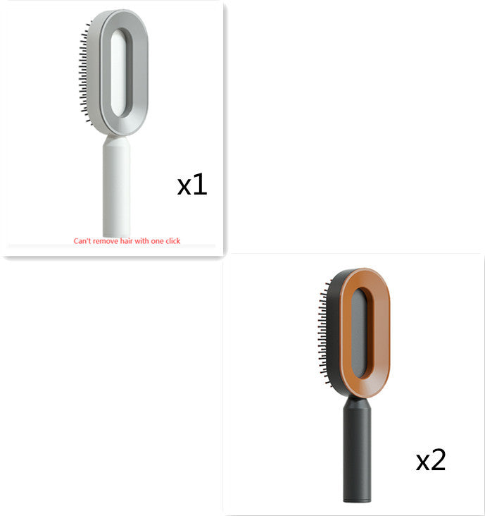 Self-Cleaning Hair Brush – One-Key Cleaning, Anti-Static, Scalp Massage Comb