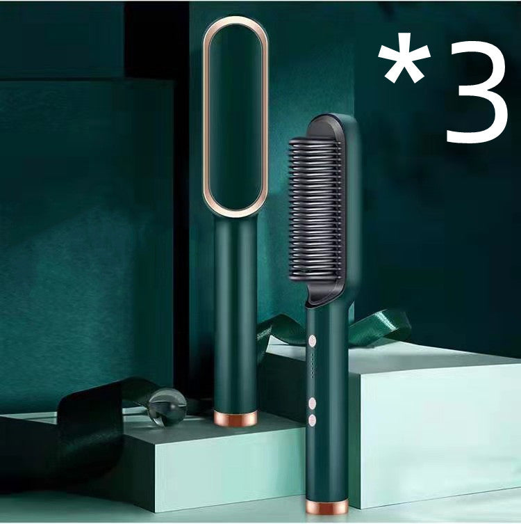 2-in-1 Hair Straightener & Curler – Hot Comb with Negative Ion Technology