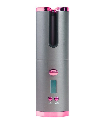Rechargeable Automatic Hair Curler – Portable LCD Ceramic Rotating Curling Iron