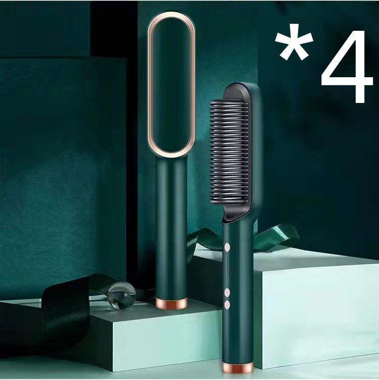 2-in-1 Hair Straightener & Curler – Hot Comb with Negative Ion Technology