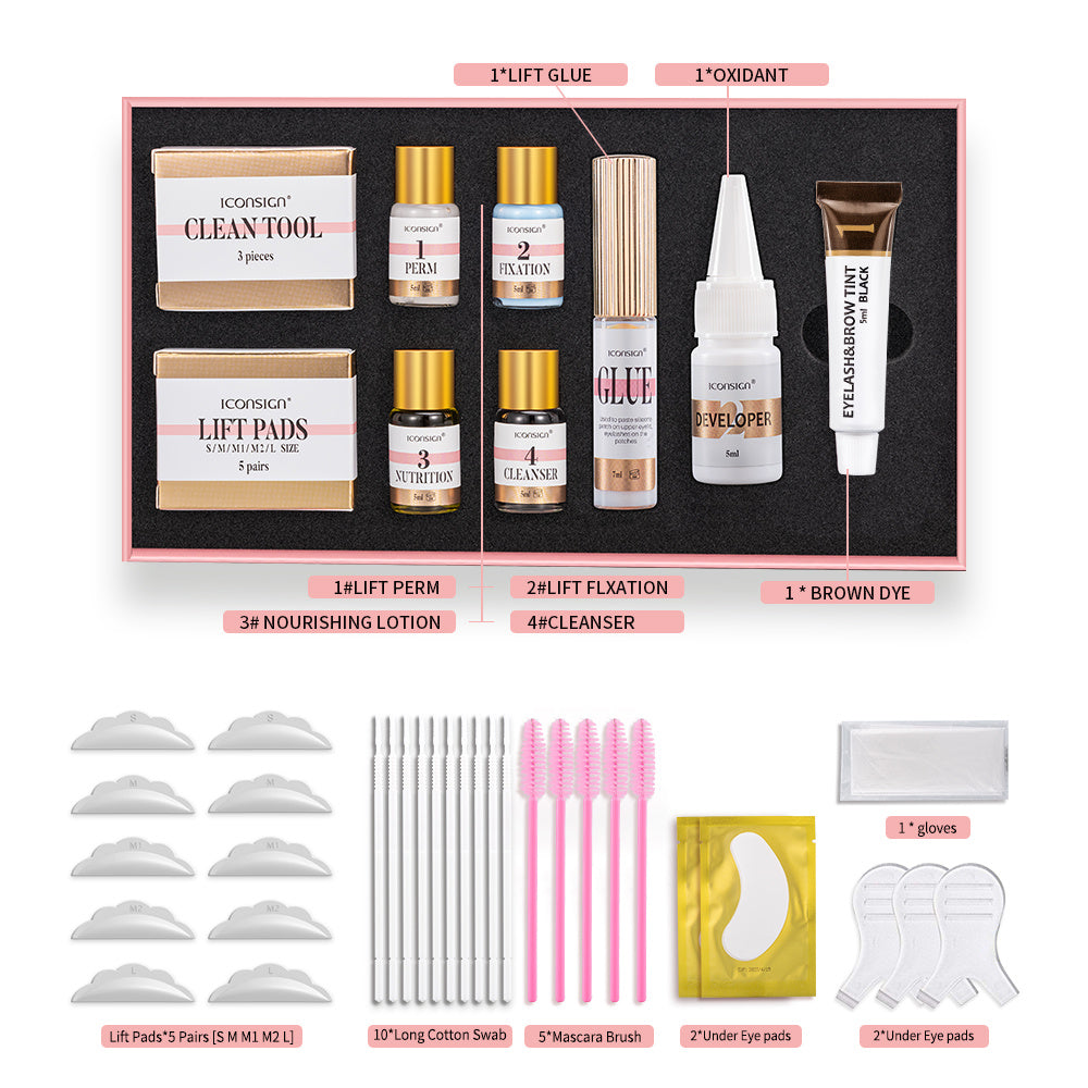 ICONSIGN Lash Lift & Brow Lamination Kit – Eyelash & Eyebrow Tint Set