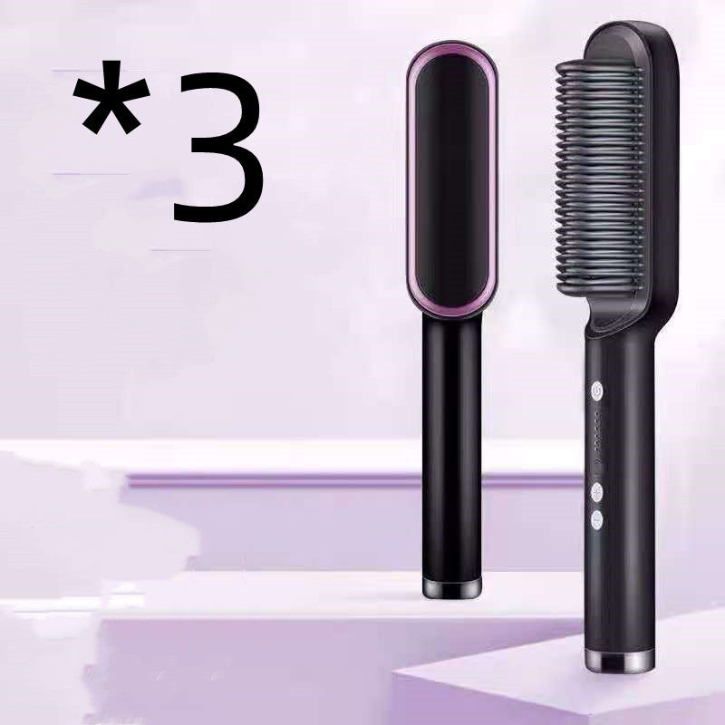 2-in-1 Hair Straightener & Curler – Hot Comb with Negative Ion Technology